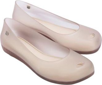 Melissa Ultragirl Futura Flat in Clear Beige at Nordstrom, Size 10