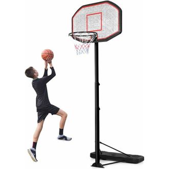 Costway Costway - Canasta De Baloncesto Con Soporte Ajustable En Altura Ruedas M&oacute;viles Estable Rellena Con Agua O Arena