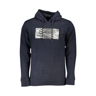 Cavalli Hoodies & sweatvesten, Heren, Blauw, L, Katoen, Blauw Hoodie - Gezellig & Stijlvol