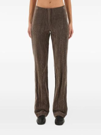Alysi textured trousers - Brown