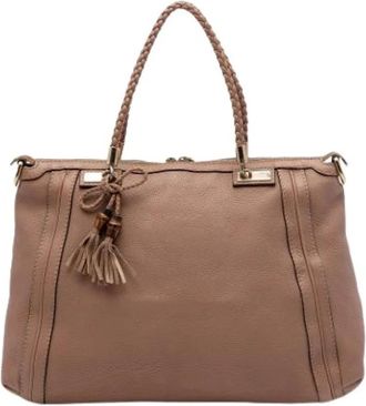 Gucci Pre-owned Bella Handtas - Dames - Vintage Handtas - Bruin - ONE Size - Leer - Vintage