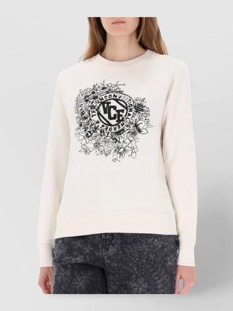 Golden Goose graphic print crew neck knitwear