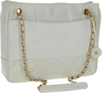 Chanel Pre-owned Tote Bags, female, White, Size: ONE SIZE Pre-owned Vintage Tote Bag