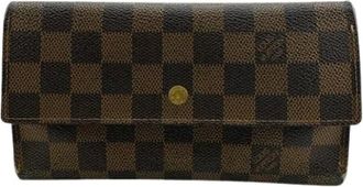 Louis Vuitton Pre-owned Wallets, female, Brown, Size: ONE SIZE Pre-owned Leather Wallet