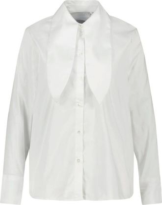 Emily van den Bergh Blouse met opstaande kraag - Dames - Blouses & Shirts - Wit - Maat: S