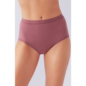 Wacoal Understated Cotton Blend Briefs in Rose Brown at Nordstrom, Size Xx-Large