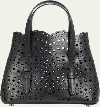 Alaia Mina 20 Small Perforated Leather Tote Bag