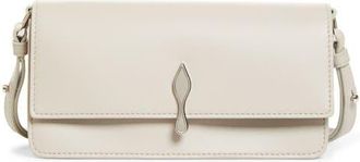 Christian Louboutin Mini Bettina Leather Crossbody Bag in I576 Goose/silver at Nordstrom