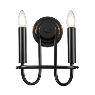 Netlighting Capitol Hill 2 Light Candle Wall Lamp Black