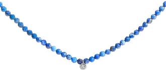 House of Brilliance Haus Of Brilliance Silver Diamond & Station Necklace