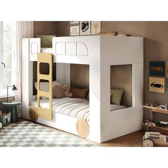 Flair Eloise Bus Bunk Bed White | Size: Single