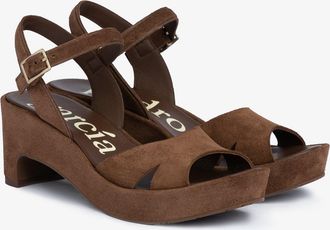 Pedro Garcia Back-Strap sandal in brown suede | dido | Fall-winter 26 |