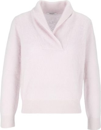 Kangra Cashmere Brushed Cashmere Shawl Collar Top