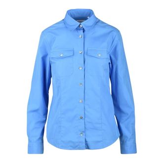 Marella Perseo Shirt - Dames - Blouses & Shirts - Blauw - Maat: 2XS Katoen