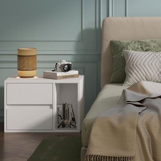 Vicco Mesilla De Noche Vimogo, Blanco, Lote De 2