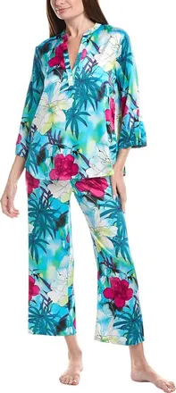 Natori 2pc Viva Printed Satin Pajama Set