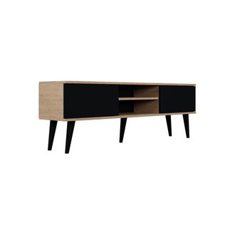 Les Tendances Mueble Tv 160 Cm Toronto - Negro Y Madera