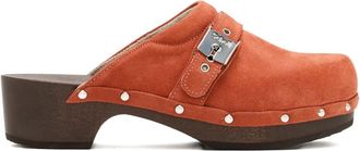 Scholl 50 mm muiltjes met gespsluiting en studs - Oranje