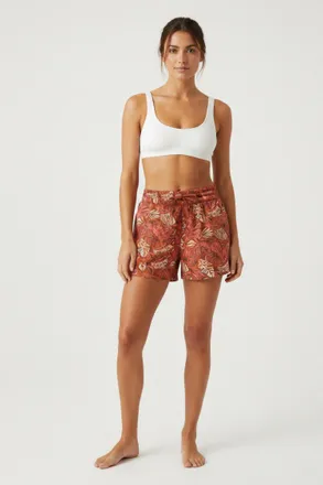 Eddie Bauer Tropical 3 Inseam Upf 50+ Swim Shorts In Orange