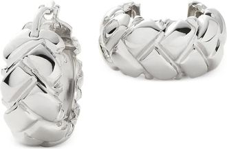 Missoma x Lucy Williams Orecchini a cerchio Waffle - Argento