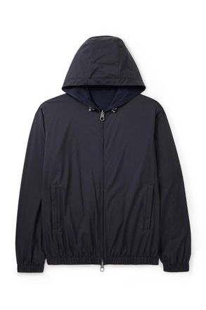 Loro Piana Reversible Storm System Windmate Shell and Cashmere Hooded Bomber Jacket