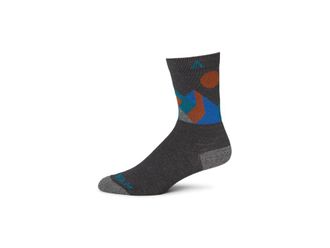 Wigwam Ridge Mid-Crew Crew Cut Socks Shoes Smoke : LG (US Mens Shoe 9-12 - Womens Shoe 10-13), Merino/Nylon/Polyester
