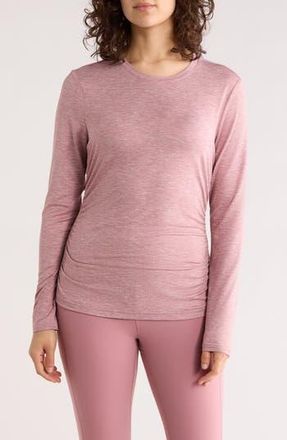 Zella Atmosphere Cinch T-Shirt in Pink Nostalgia Heather at Nordstrom Rack, Size X-Small