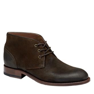Johnston & Murphy Dudley Chukka Brown Waxed English Suede 24-7364 Mens