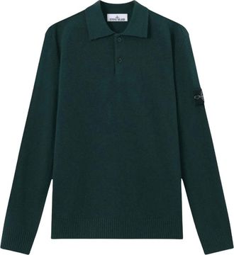 Stone Island Lichte RWS Geelong Wol Polo Shirt - Heren - Polos - Groen - 2XL - Wol - Tops