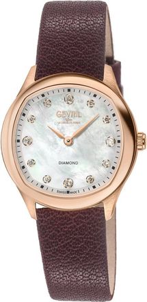 Gevril Group Morcote Diamond Mother of Pearl Dial Ladies Watch 19051