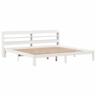 Berkfield Home Beautiful Bed Frame with Headboard without Mattress White 200x200 cm