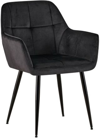 Clp Silla De Sal&oacute;n Emia En Terciopelo Terciopelo Negro