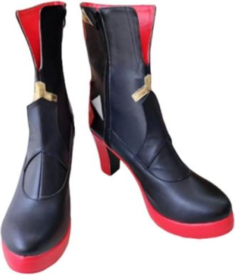 Generic Womens Anime Cosplay Boots for Herrscher of Thunder Fancy Stage Performance Props Shoes Custom Made Halloween Christma Comic Con (Black,10.5)