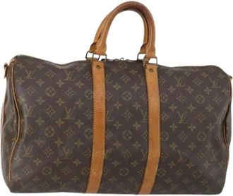 Louis Vuitton Pre-owned Weekend Bags, female, Brown, Size: ONE SIZE Pre-owned Canvas Weekend Bag