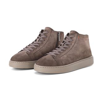 Santoni Sneakers - Heren - Schoenen - Bruin - Maat: 43 EU Zijde