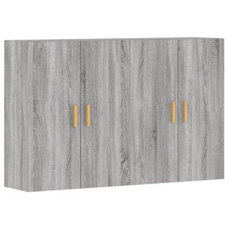 Berkfield Home Wall Mounted Cabinets 2 pcs Grey Sonoma Engineered Wood
