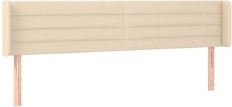 vidaXL Cabecero De Tela Color Crema 183x16x78/88 Cm Vidaxl