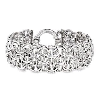 Ross-Simons Rhodium-Plated Woven-Link Bracelet