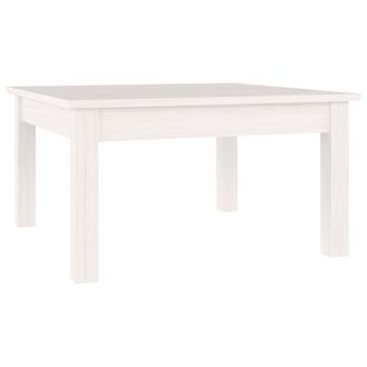 vidaXL Vidaxl - Mesa De Centro De Madera Maciza De Pino Blanco 55x55x30 Cm