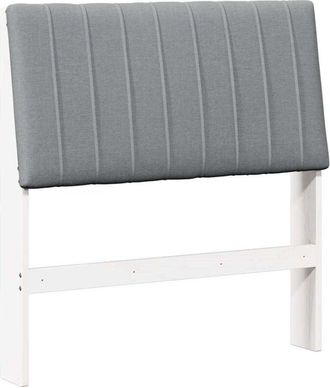 vidaXL Upholstered Headboard Light Grey 90 cm Solid Pine Wood vidaXL