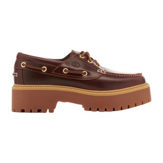 Timberland Sailor Shoes, female, Brown, Size: 11 US Stone Street Leather Platform Loafers