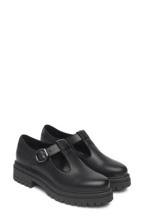 Nero Giardini Lug Sole Mary Jane Flat in Black at Nordstrom, Size 7Us