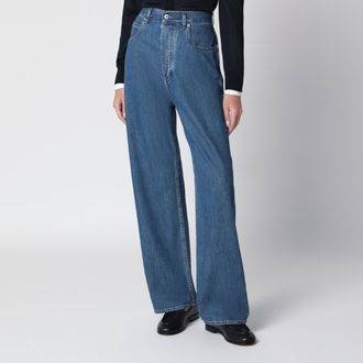 Bottega Veneta Jeans a vita alta in denim blu