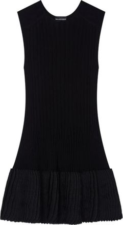 Emporio Armani Gebreide Jurk Met Rouge Detail - Dames - Kleedjes - Zwart - XS - Kleedjes