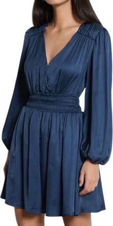 BERENICE Rimila Dress With Cinched Waist In Navy Blue