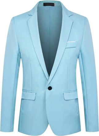 Generic Mens Blazer Slim Fit Business Suit Blazer Jackets Long Sleeve Jacket Blazer Coats Casual Formal Business Coats Single Breasted Blazers Jackets Wedding