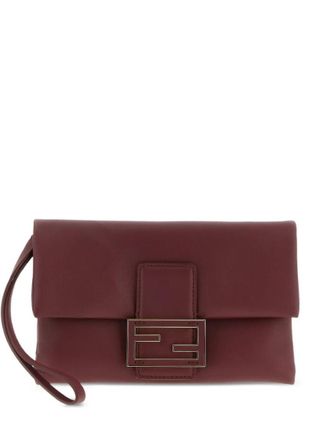 Fendi Maroon Mamma Clutch
