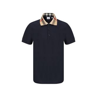 Burberry Blauwe Katoenen Poloshirt