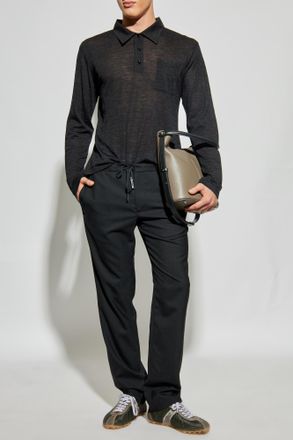 Maison Margiela Slightly Transparent Polo, Mens, Grey