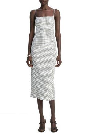Vince Ruched Tank Dress in White/Black Combo at Nordstrom Rack, Size X-Large